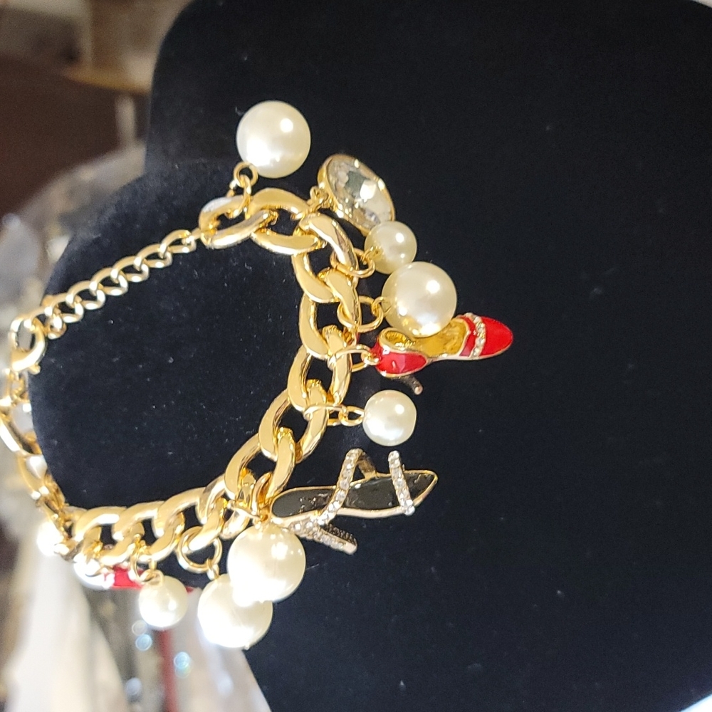 Charm lipstick bracelet